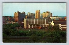 Youngstown OH-Ohio, Aerial Center Of Downtown, Antique, Vintage Postcard picture