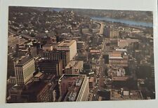 Aerial view looking east over downtown Cincinnati OHIO  Unused POSTCARD F21  picture