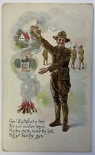 Gee Zip What a Trip Antique Soldier, Military Postcard, Unposted Card picture