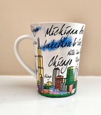 CHICAGO 12oz. Ceramic Coffee Mug Cup EUC Featuring City Landmarks Collectible picture