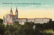 Abbey & College from Southwest St. Meinrad Indiana IN 1914 Postcard picture