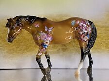 Custom Breyer Stablemate Indian Pony With Antique Flowers And Butterflies picture