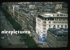 PARIS Beautiful view Champs Elysees - 1950s Red Border Kodachrome slide picture