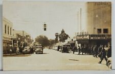 RPPC Scene on Call Street STARKE FLORIDA Soldiers Theater 1940s Postcard P7 picture