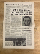 Vintage 1958 Civil War Times November 20 1863 Newspaper Supplement picture