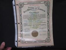Assistant Scoutmaster Stamford Ct 1927 Wall Certificate    d6 picture