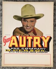 Vintage GENE AUTRY SIGN Movie Appearance Counter-Top Standee Easel 1930 Original picture
