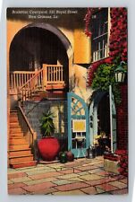 New Orleans LA-Louisiana, Brulatour Courtyard, Vieux Carre, Vintage Postcard picture