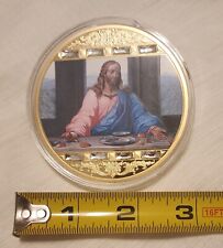 Jesus at the Last Supper 24kt gp Colossal 2.75” Coin picture