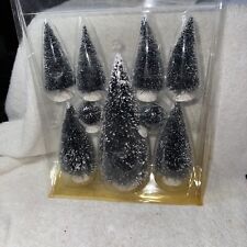 Vintage Frosted Bottle Brush Christmas Village Trees  Lot 9 picture