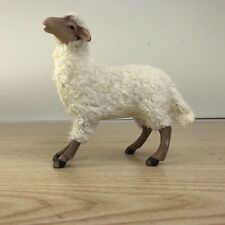Large MEMBERS MARK Nativity SHEEP HandPainted Porcelain with Fur 6