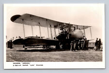 RPPC RAF Vickers Vernon Transport Biplane FLIGHT Photograph Postcard picture