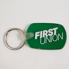 Vintage Keychain First Union Key Fob Ring Rubber picture