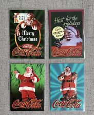 1995 Coca-Cola Collect A Card Embossed Santa Insert Card Lot 4 Cards picture