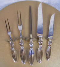 Antique Frank Whiting Sterling Silver 5 Piece Carving Set picture