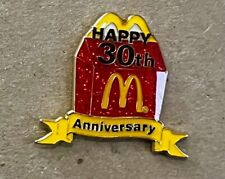 McDonald's Happy 30th Anniversary Glitter Collectible Lapel Hat Pin picture