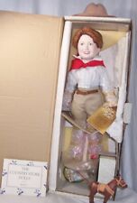 Vintage Franklin Heirloom Western Style Porcelain Doll NIB w/Stand, Mule, Borax picture