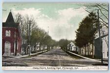 1908 Garro Street Looking East Dirt Road Residential Plymouth Indiana Postcard picture