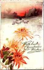Tucks 8398, Christmas Cards Best Christmas Wishes c1907 Vintage Postcard N62 picture