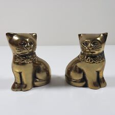 Vintage Brass Cat  Figurines Lot 2 Massiv Messing 2.5 in picture