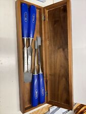 4 Vtg Marples Chisels W/case Never Been Used picture