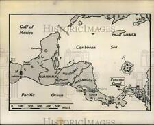 1947 Press Photo Map showing potential routes for Panama Canal - tuw03419 picture