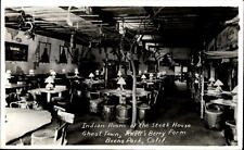 RPPC~BUENA PARK California~ Knott's Berry Farm~STEAK HOUSE Indian Room picture