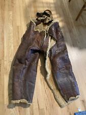 WW2  1941-47 Fleece/Leather Bomber Pants Estate Sale picture