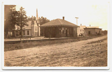 RPPC  Railroad Station  Real Photo Postcard picture