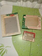 3 Vintage Shiny Brite/Poland/Japan Graphic Christmas Tree Ornament BOXES ONLY picture