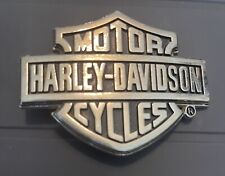 Vintage 2005 Harley-Davidson Men's Chrome Bar & Shield Logo Belt Buckle￼ picture