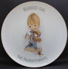 VTG 1978 Precious Moments Porcelain Plate by Enesco Blessed Are The Peacemakers picture