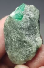 46Ct Beautiful Natural Green Color Emerald With Piyrte crystal Specimen Swat  picture