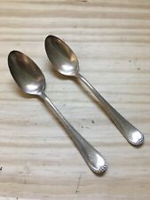 Pair of Vintage/Antique UK Sterling Silver Spoons w/ Lion & Anchor marks 6