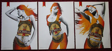 Lot of 3 Diff MICHELOB BEER Print Ads ~ Sexy Surreal Dancing Lager Bottle Girls picture