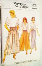 VINTAGE 1987 VERY EASY VERY VOGUE PATTERN UNCUT SIZES 14-16-18 CULOTTES & SKIRT picture