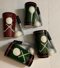 four sculpted golf mugs 16-18 floz New picture