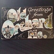 Greetings from Old Orchard Maine 1921 Vintage Postcard picture