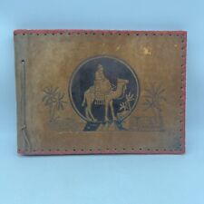Vintage 30s 40s Egyptian hand tooled leather photo album Hassan Tonsi camel picture