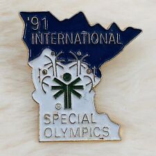 Vtg 1991 Minnesota International Special Olympics Souvenir Enamel Lapel Pin picture