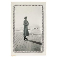 Astoria–Megler Ferry Woman Photo 1940s Columbia River Oregon Washington C3495 picture