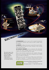1950 IBM ATOMIC ENERGY FIELD AIRCRAFT DESIGNER SCIENTIST VINTAGE PRINT AD picture