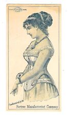 c1880's Trade Card Bortree Manufacturing Co. Duplex Corset Victorian Lady picture