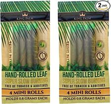 King Palm | Mini | Natural | Prerolled Palm Leafs | 2 Packs of 4 Each = 8 Rolls picture