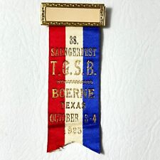 1925 38 Sangerfest T.G.S.R. Boerne Texas Ribbon German Singing Group Ribbon 4.5