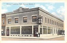 Parsons Kansas~Commercial Bank & Clock~Atkinson Lawyer~Trike Kid on Corner~1916 picture