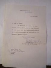 1940 RAY JEROME MOREY SIGNED LETTER FROM THE STEPHEN EARLY SEC'Y TO FDR - BN-19 picture