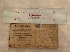 Vintage BF Goodrich Radio & Record Combo Glass Dial Plate & Label Model 10-490 picture