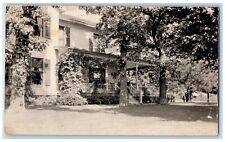 Lake Geneva Wisconsin WI Postcard RPPC Photo House Porch And Trees 1910 Antique picture