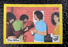 The Who Card 1971 Vlinder E 74 Match Cover 1970s 1973 Trading Rock & Roll Band picture